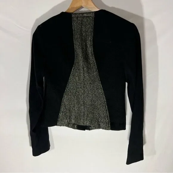 CAbi #3036 Cropped Panel Media Jacket Black Gray Sz XS - Picture 3 of 7
